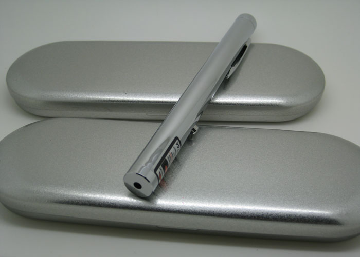 50mw グリーン レーザーポインター 銀色 ペン型